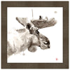 Watercolor Moose Framed Canvas