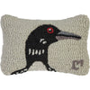 Loon Hooked Wool Pillow