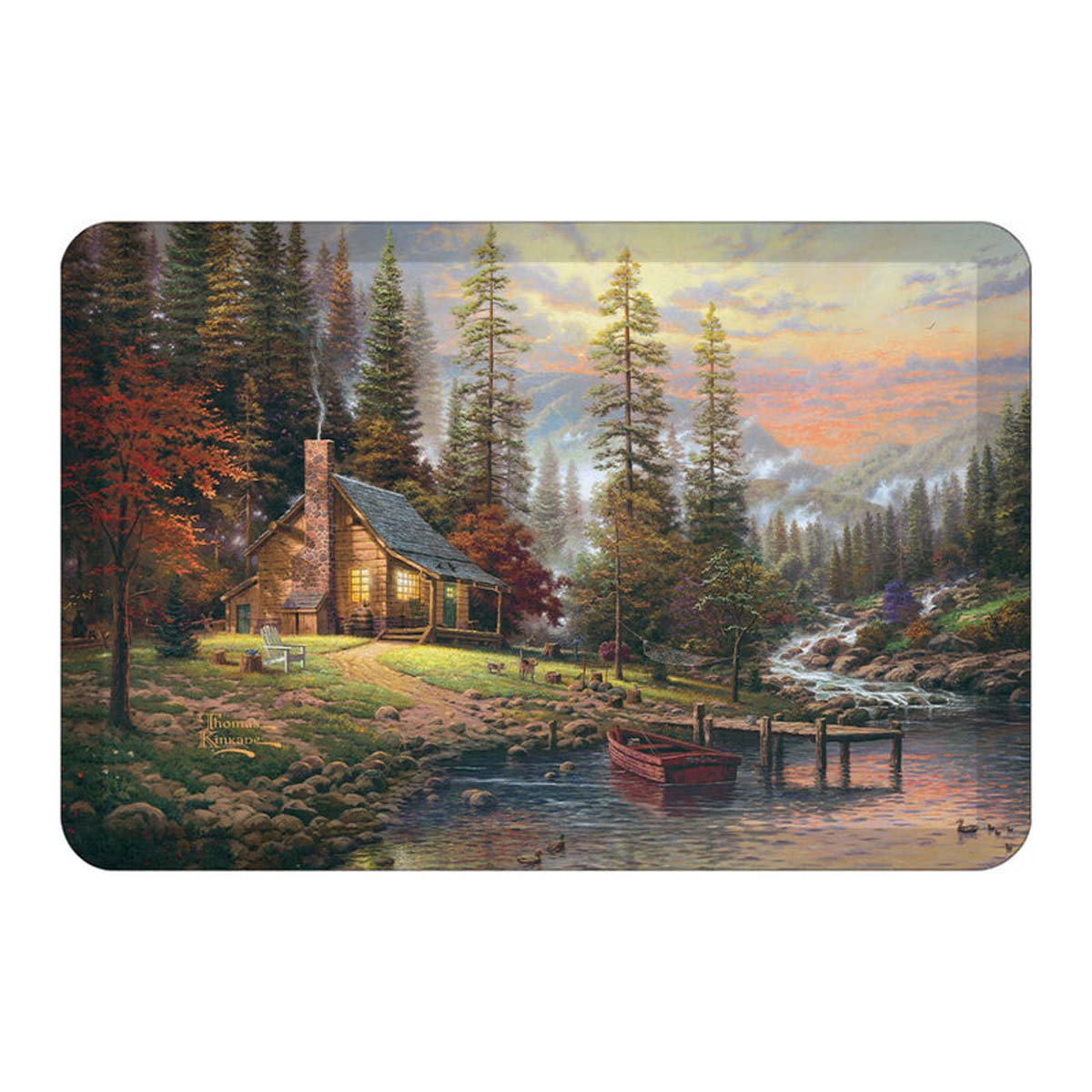 Thomas Kinkade A Peaceful Retreat Anti-Fatigue Kitchen Mat - OUT OF STOCK UNTIL 08/19/2026