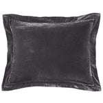 Azure Gray Velvet Flanged Euro Sham