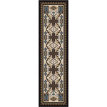 Double Cross Blue Rug - 2 x 8