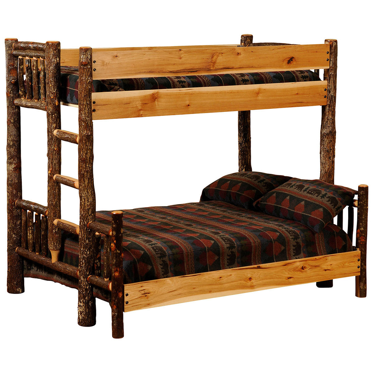 Hickory Twin/Full Bunk Bed - Ladder Right