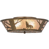 Howling Wolf Flush Mount Ceiling Light