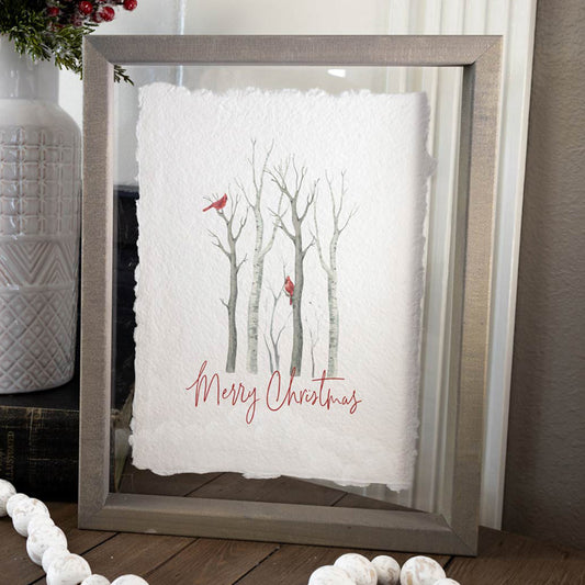 Christmas Cardinals Framed Wall Art