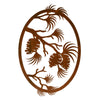 Pinecone Bough Metal Wall Art