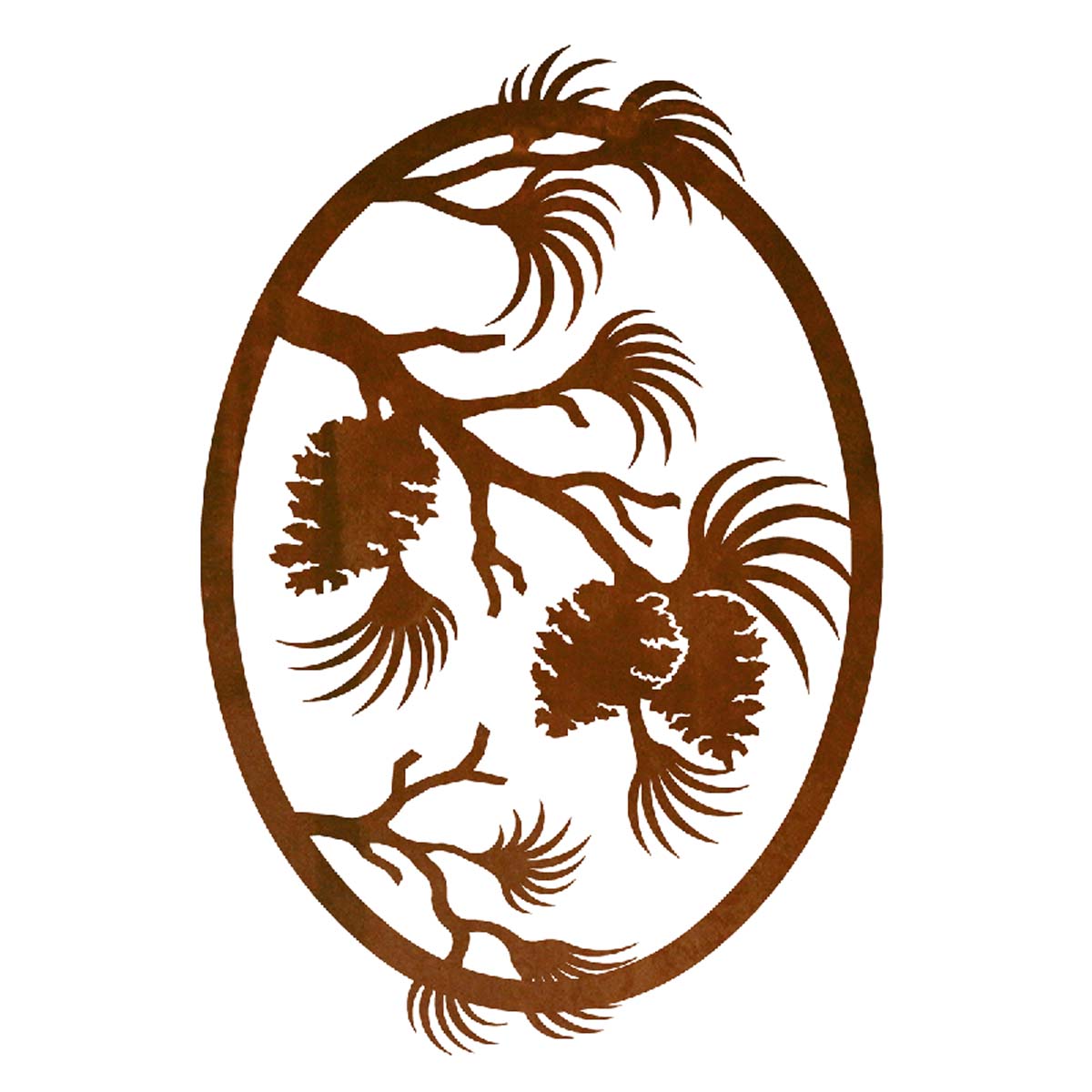 Pinecone Bough Metal Wall Art
