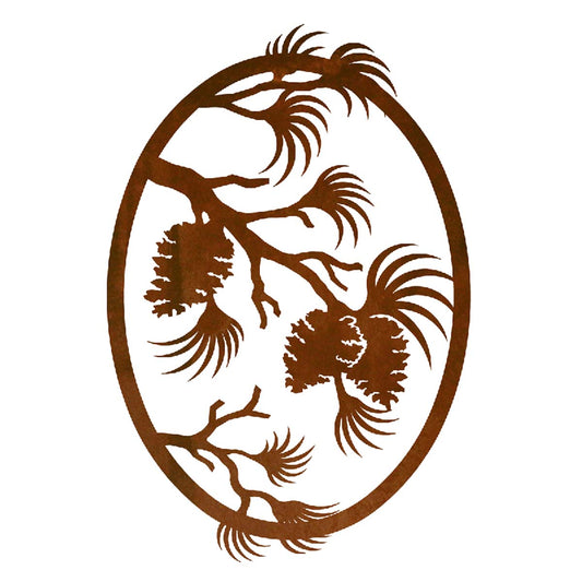 Pinecone Bough Metal Wall Art