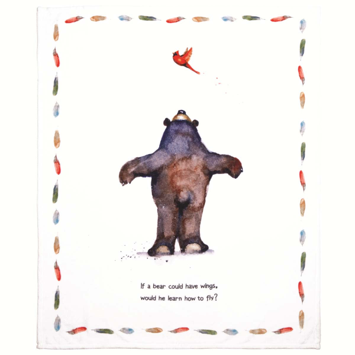 Flying Bear Lightweight Plush Throw