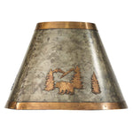 Bear & Pine Rustic Metal Lampshade - 12 Inch