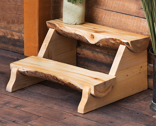 Aspen Half Log Step Stool