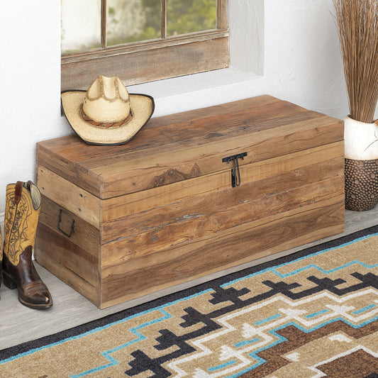 Rustic Wood Storage Chest