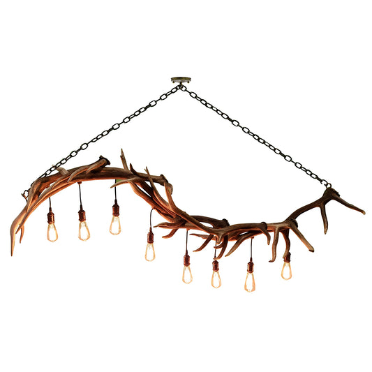 Elk Antler Wave Chandelier - 8 Light