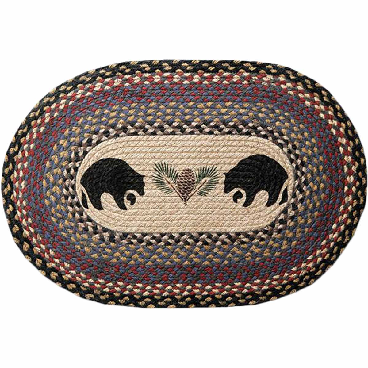 Midnight Bears & Pinecone Rug - OUT OF STOCK UNTIL 07/06/2026