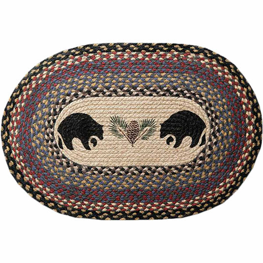 Midnight Bears & Pinecone Rug - OUT OF STOCK UNTIL 07/06/2026