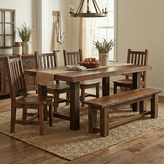 Barnwood Farmhouse Rectangle Dining Table