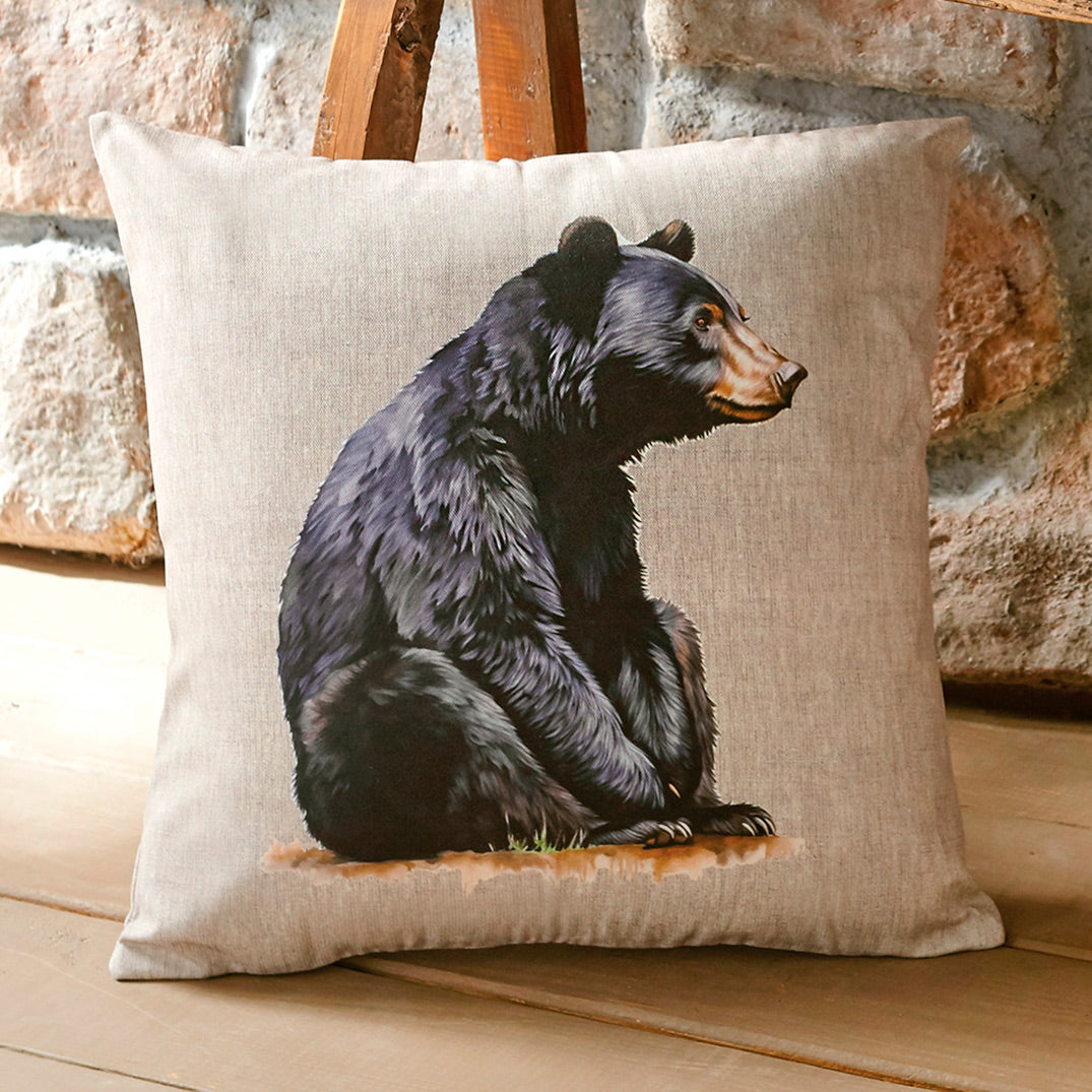 Daydreaming Bear Outdoor Pillow