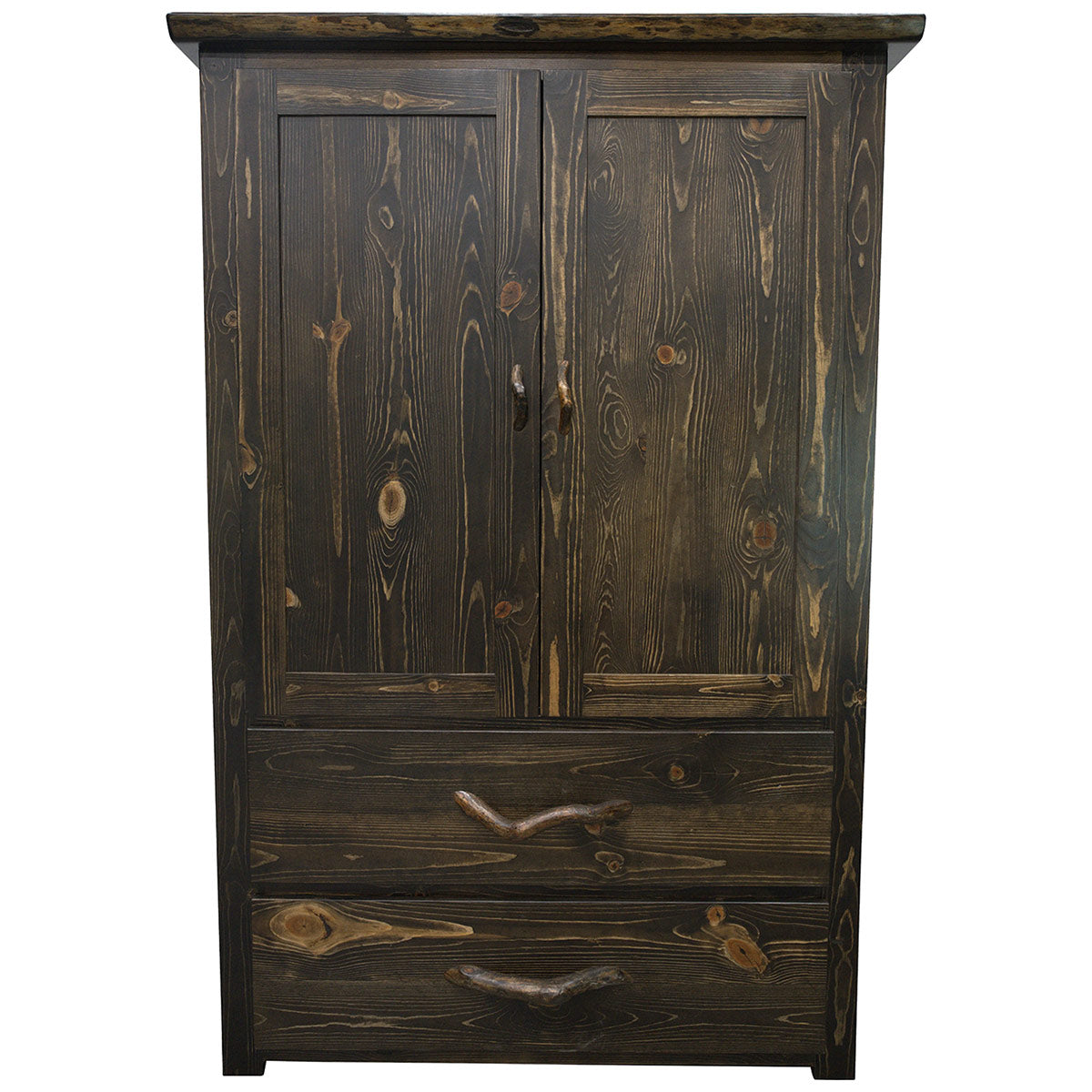 Lima Live Edge Armoire - Jacobean Stain