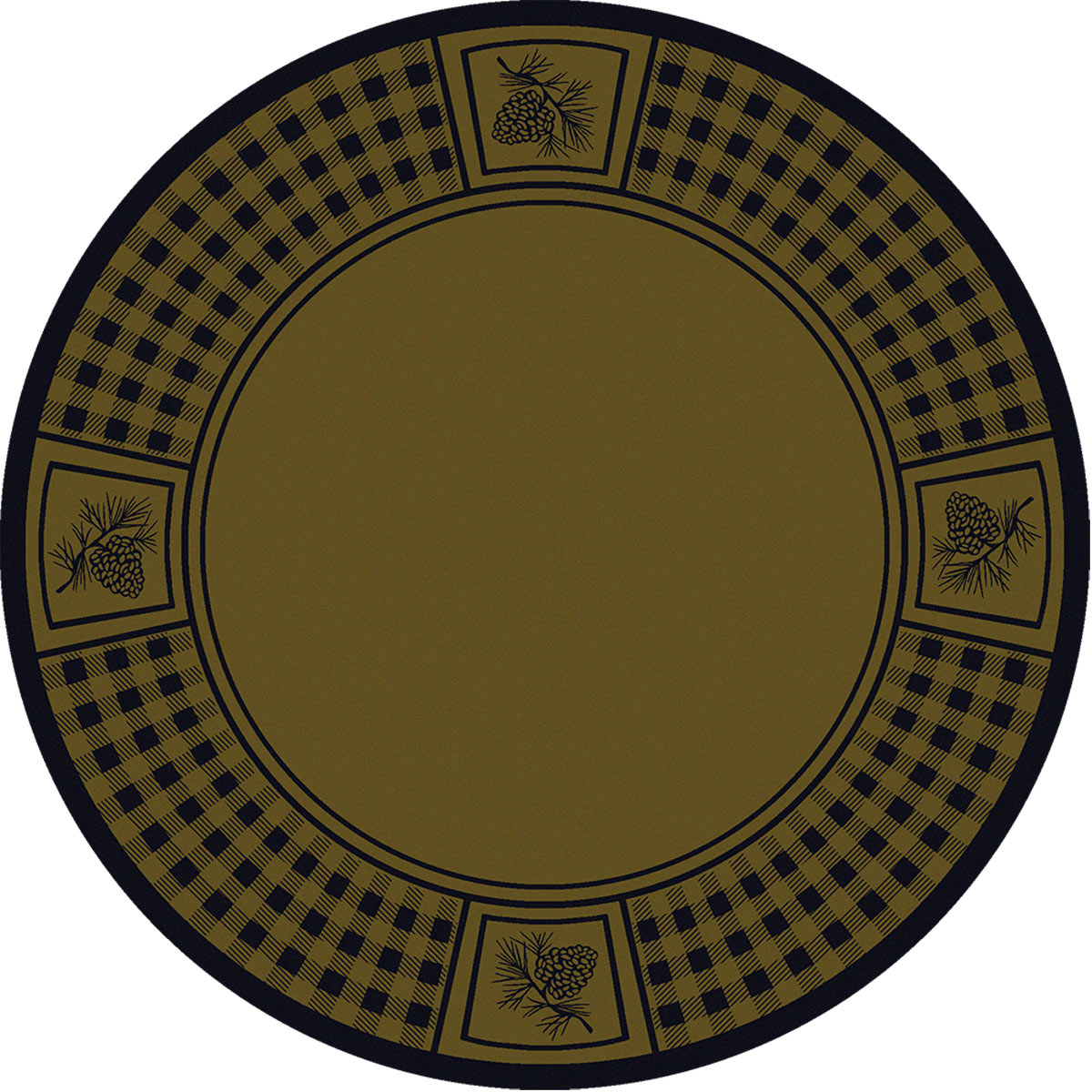Pine Refuge Green Rug - 8 Ft. Round