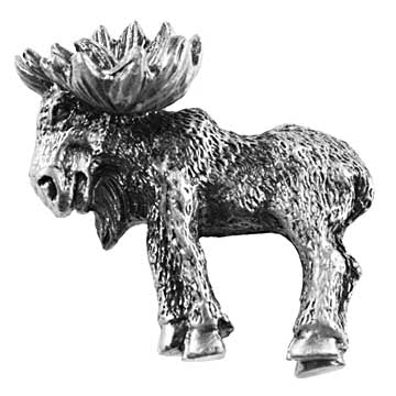 Realistic Moose Cabinet Knob - Left Facing - Set of 2