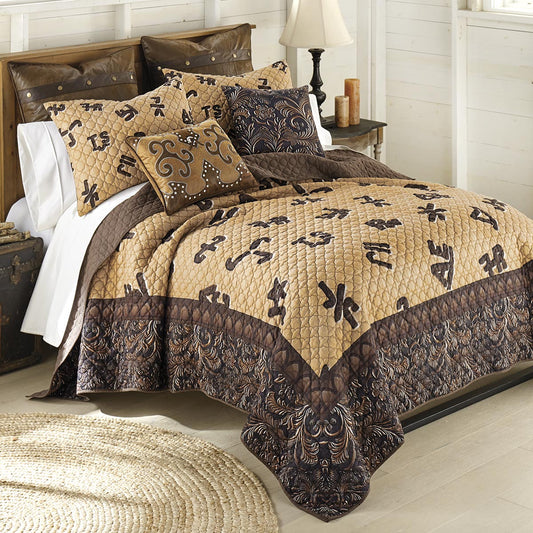 Cowboy Brands Quilt Bed Set - Queen - CLEARANCE