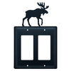 Wrought Iron Moose Double GFI Cover - OUT OF STOCK UNTIL 07/22/2026