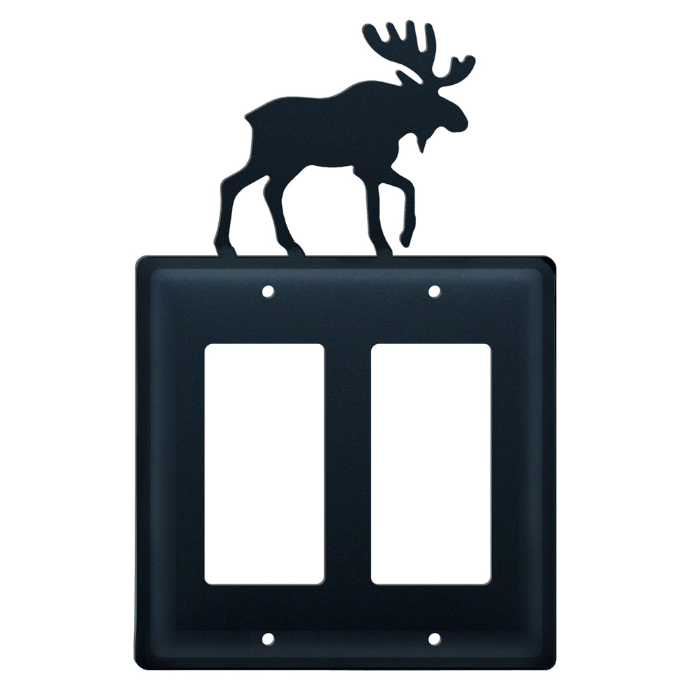 Wrought Iron Moose Double GFI Cover - OUT OF STOCK UNTIL 07/22/2026