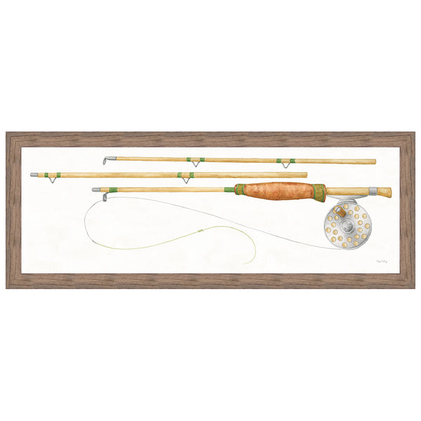 decorate old fishing poles Rivers Bend Rod and Reel Wall Art