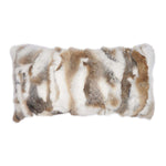 Brown Pieced Rabbit Pillow - 12 x 24