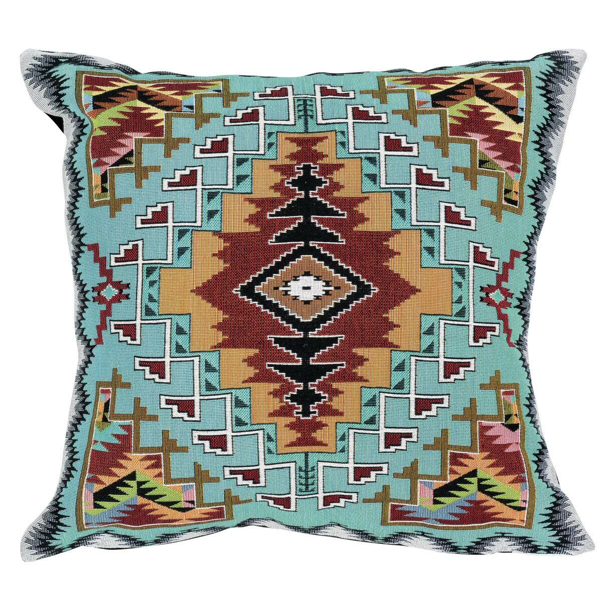 Turquoise Trails Pillow Cover