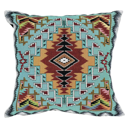 Turquoise Trails Pillow Cover