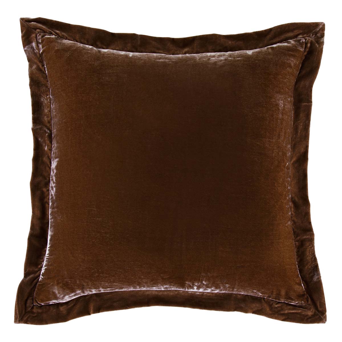 Copper Luxe Velvet Flanged Square Euro Sham - OUT OF STOCK UNTIL 08/19/2026