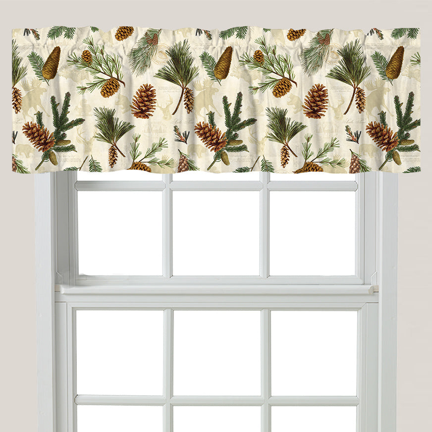 Pinecones and Wildlife Valance - OUT OF STOCK UNTIL 06/24/2026