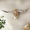 Authentic Longhorn Skull with Rose Gold Ombre Glass