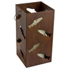 Rust Metal Fish Candle Lantern - Large