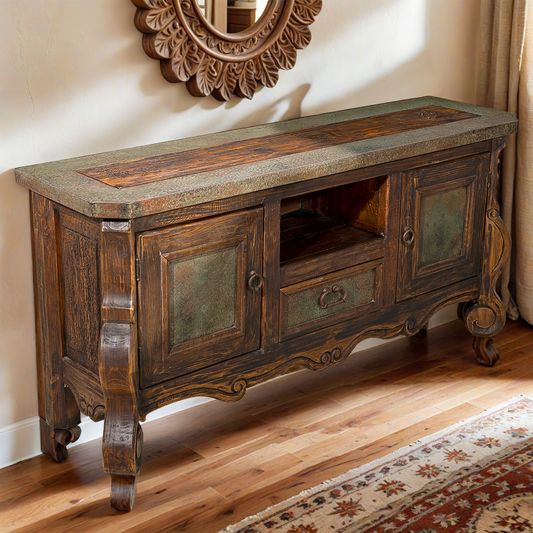 Verdigris Copperwood Buffet / Console Table