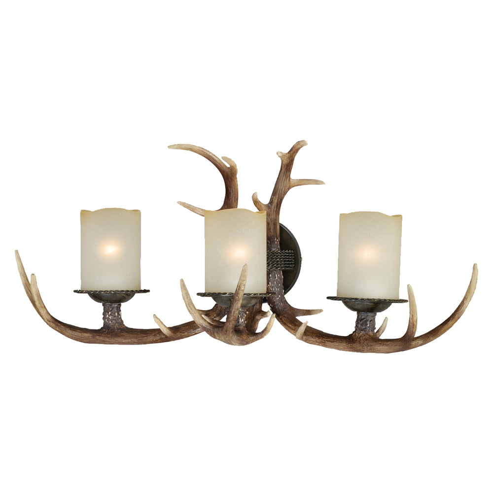 Cast Antler Triple Wall Lamp