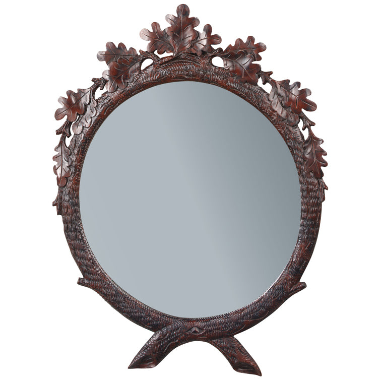Round Oak Leaf Mirror