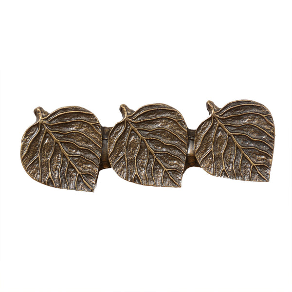 Triple Aspen Leaf Cabinet Pulls - Set of 2