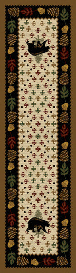 Bear Patchwork Natural Rug - 2 x 8