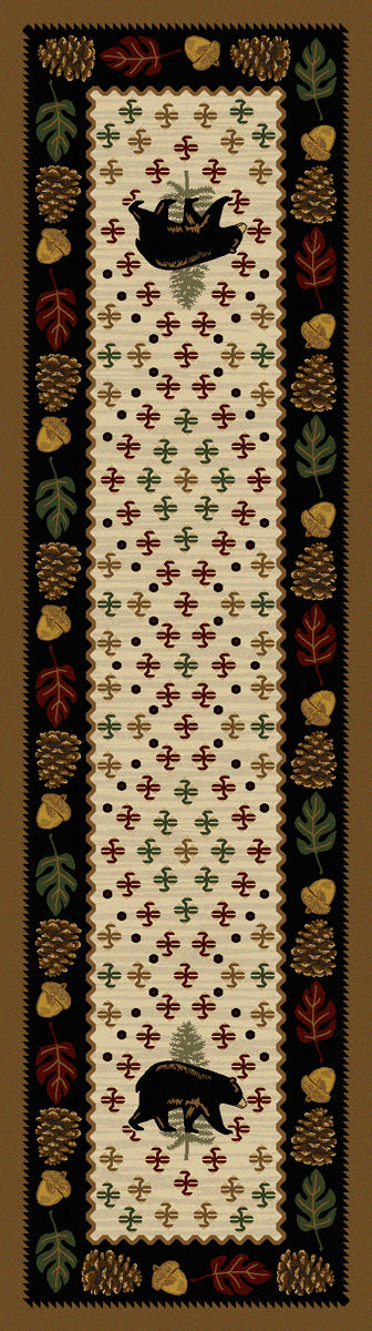Bear Patchwork Natural Rug - 2 x 8
