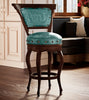 Spanish Heritage Swivel Barstool with Back - Teal