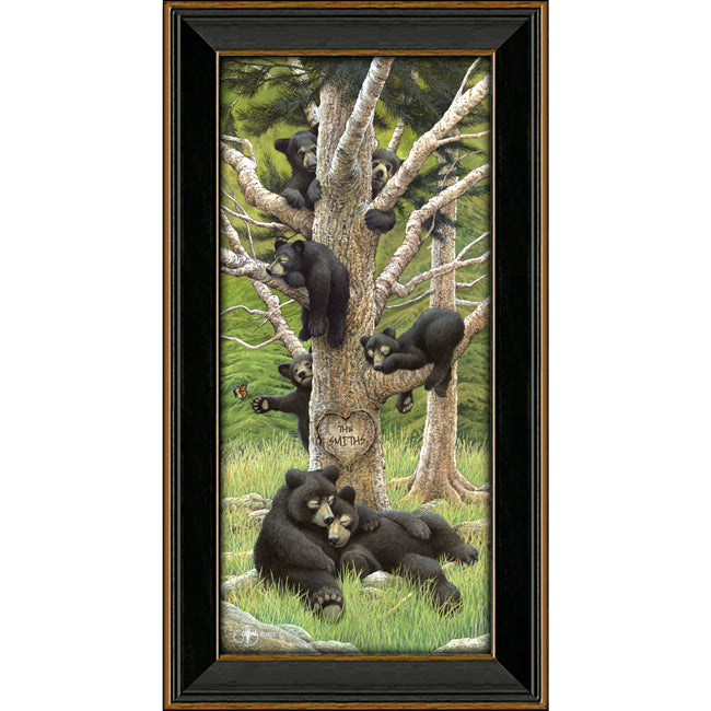 Bear Family Tree Personalized Framed Print
