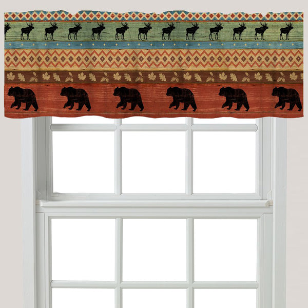 Bear & Moose Crossing Valance
