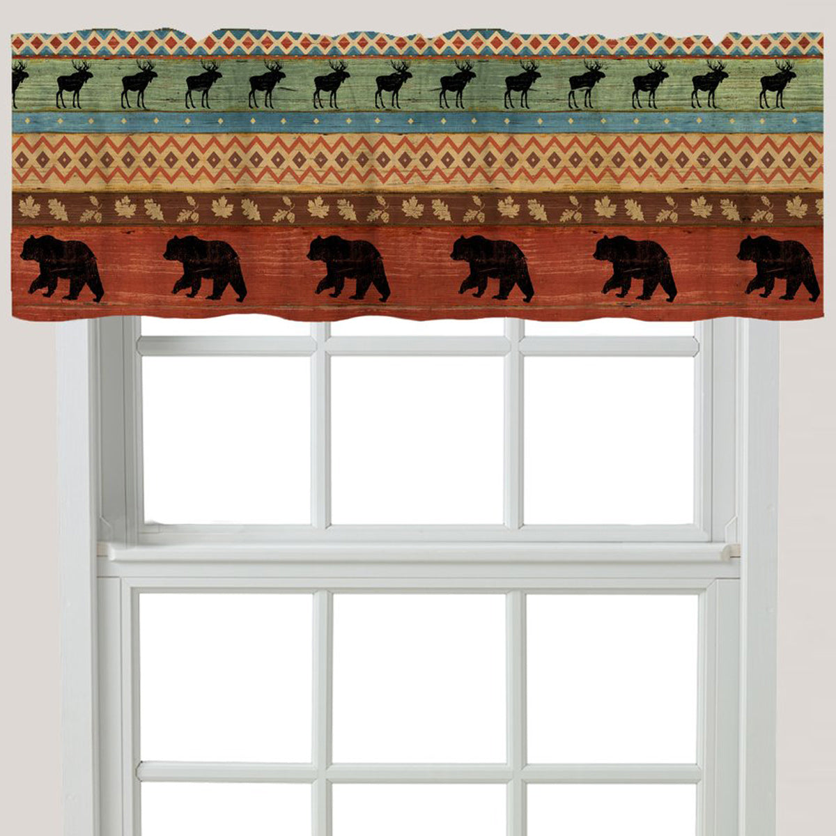 Bear & Moose Crossing Valance