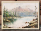 Tranquil Lake Watercolor Framed Wall Art - OVERSTOCK