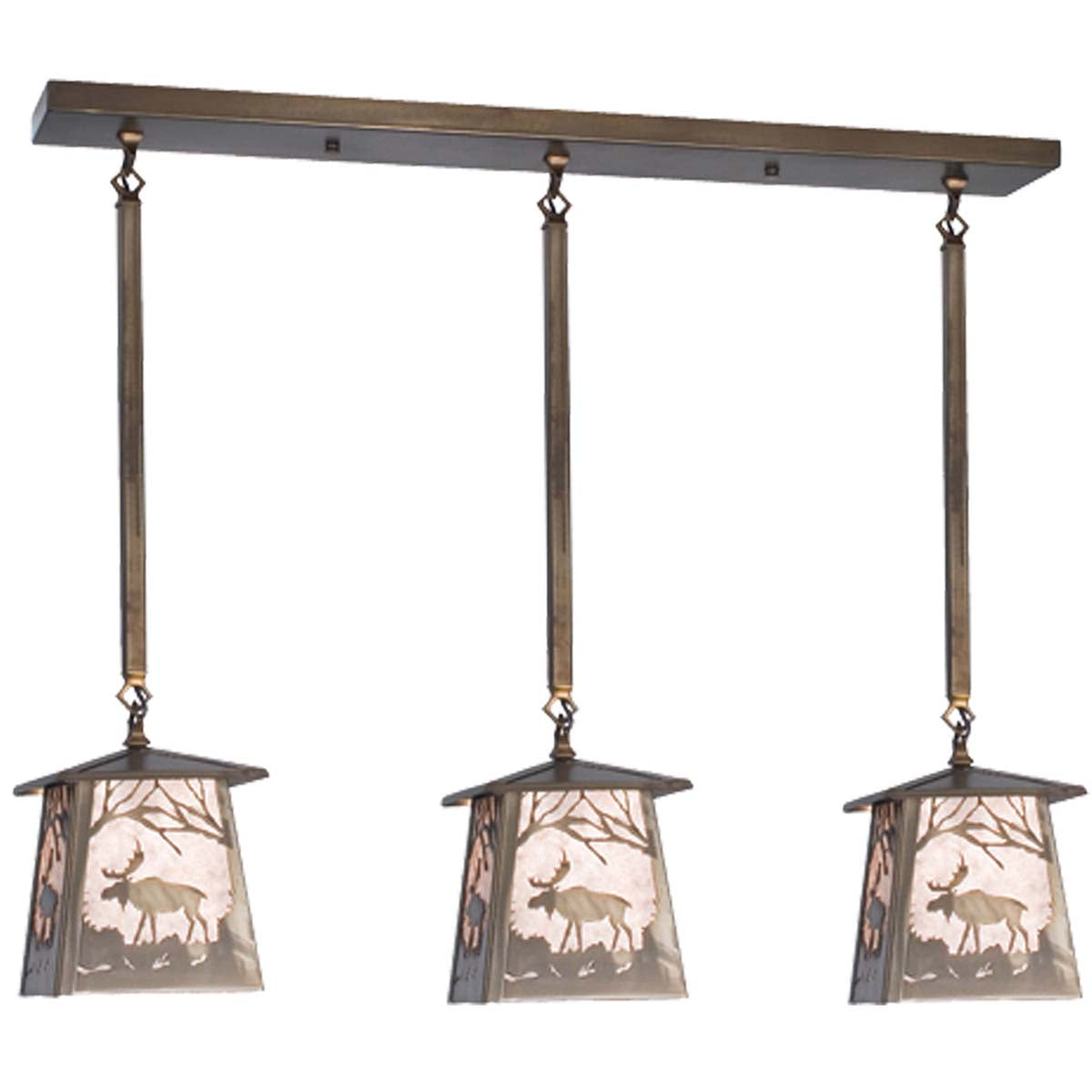 Sunrise Moose 3-Light Island Pendant