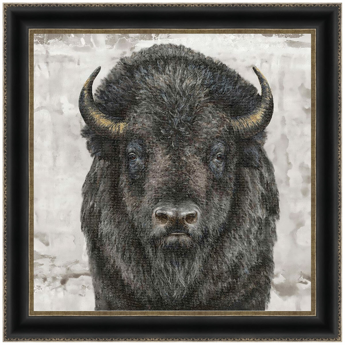 Gazing Bison Canvas Art