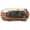 Hibernating Bears Carved Wood Wall Art