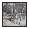Mountain Forest in Winter Framed Canvas