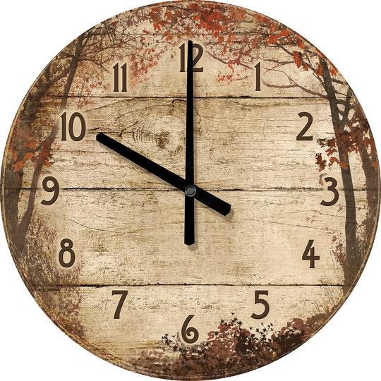 Autumn Forest Wall Clock